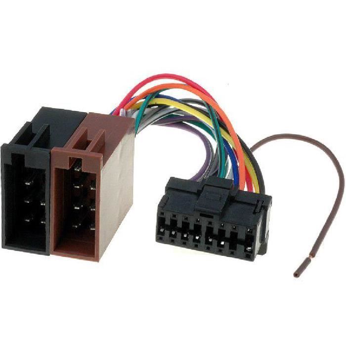 Cable Autoradio Pioneer 16PIN Vers Iso - connecteur noir 3
