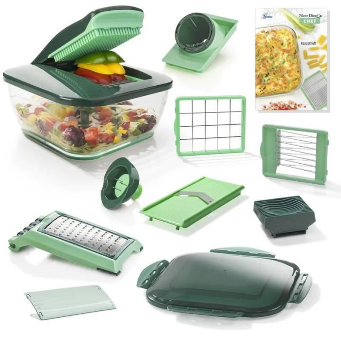 Nicer Dicer Chef, set de 15 pièces + livret de recettes GRATUIT