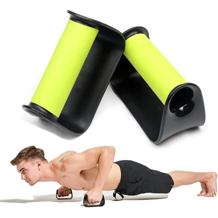 Équipement de fitness,Poignées de Pompe Push up Bar Stand Handle Barre d'entraînement du Haut du Corps,vert