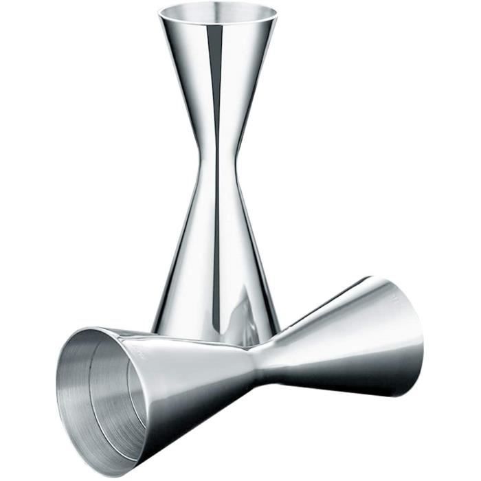 Doseur Cocktail en Acier Inoxydable,pour Barman Professionnel, Polissage de Surface Degré de Gravure Interne10/20 ML & 30/45 ML