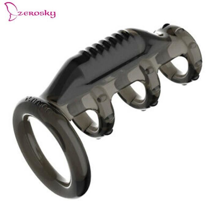 Hommes vibrant pénis Extension Extension manchon manchon manchon anneau extensible rehausseur Couples jouets s DI1671
