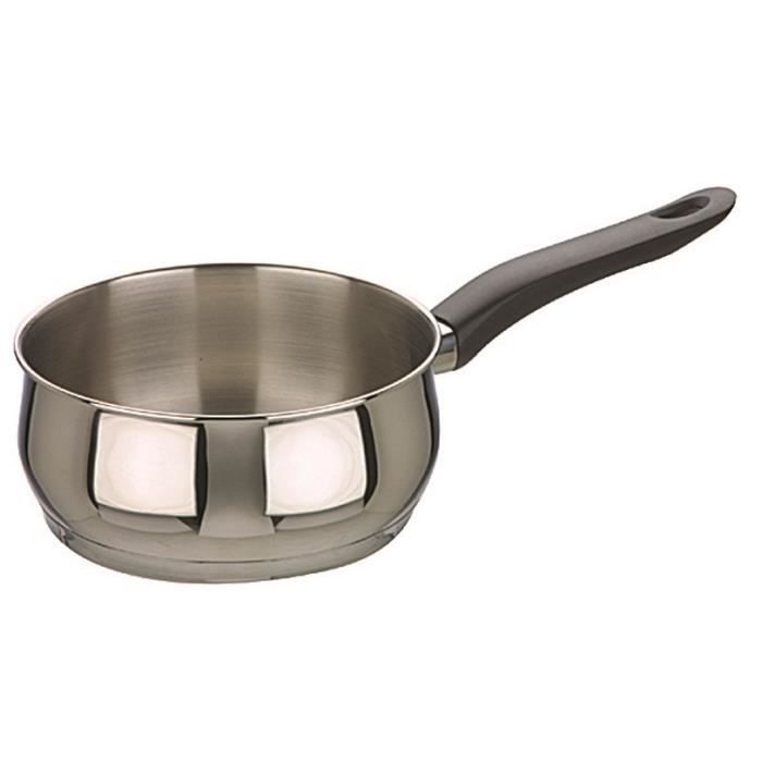 CASSEROLE INOX BALI 0 16 CM - MANCHE BAKELITE -TOUS FEUX DONT INDUCTION. PASSE LE LAVE-VAISSELLE. CONTENANCE 1,5 L