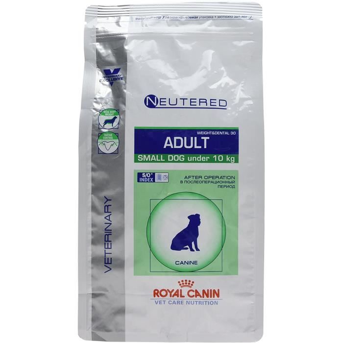 Veterinary Care Nutrition Dog Weight and Dental Neutered Nourriture pour Chien-Chienne Stérilisé de Petite Race