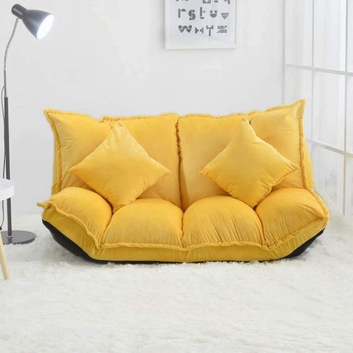 Canap Paresseux Pliant Simple et Petit Appartement Chambre Petit canap lit Chaise Pliant Jaune Divan lit Pliant102