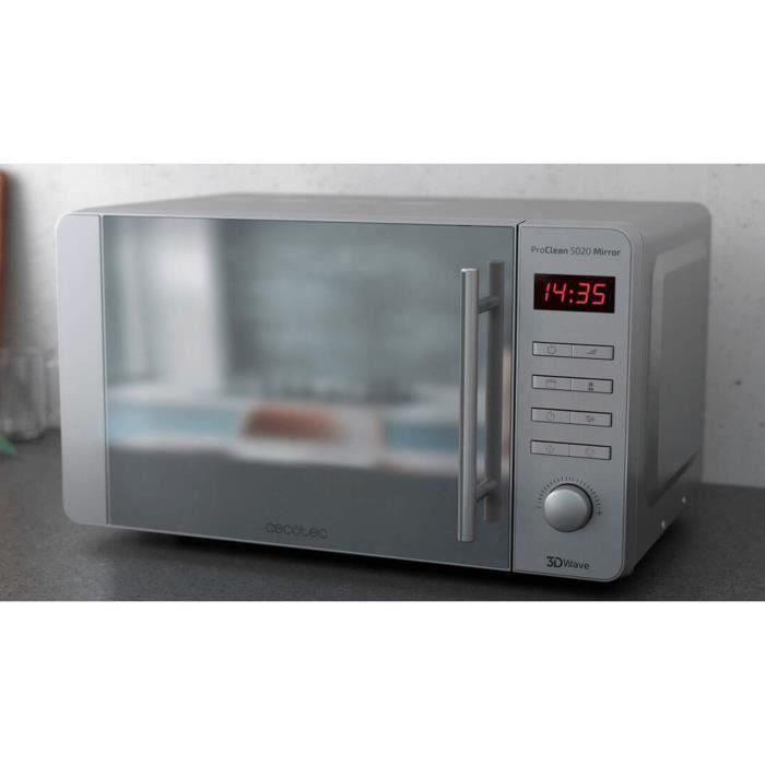 Micro-ondes de 20L avec minuterie en acier inoxydable 1150W gris