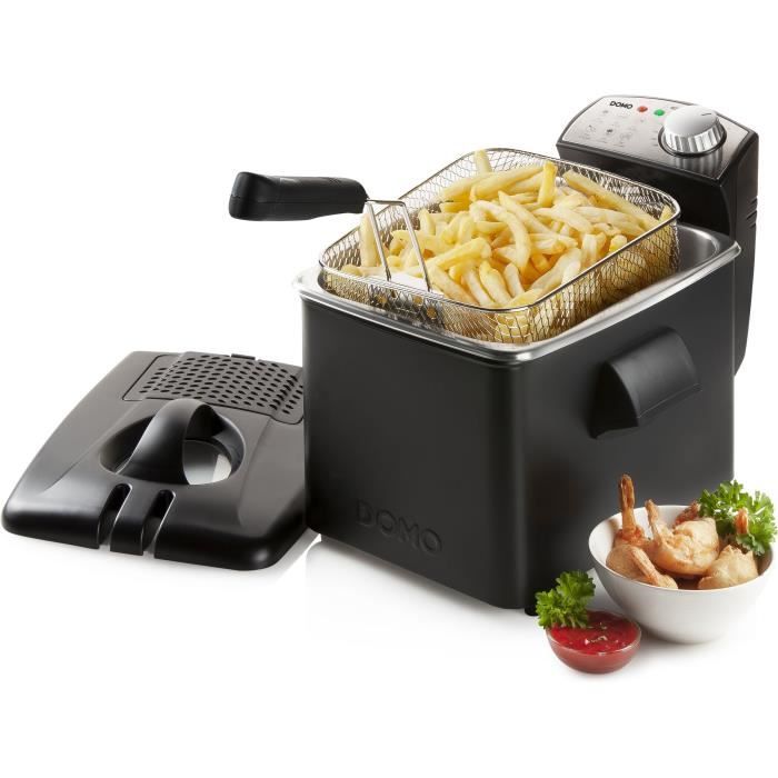 DOMO DO1014FR Friteuse - 3200W - Capacité 4L - Inox