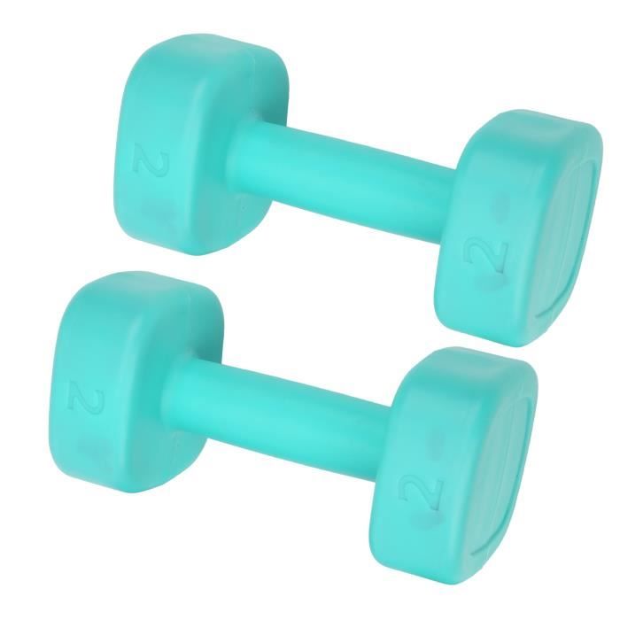 2pcs 4lb haltère fitness haltérophilie musculation yoga sport équipement de perte de poids (vert)-FUT