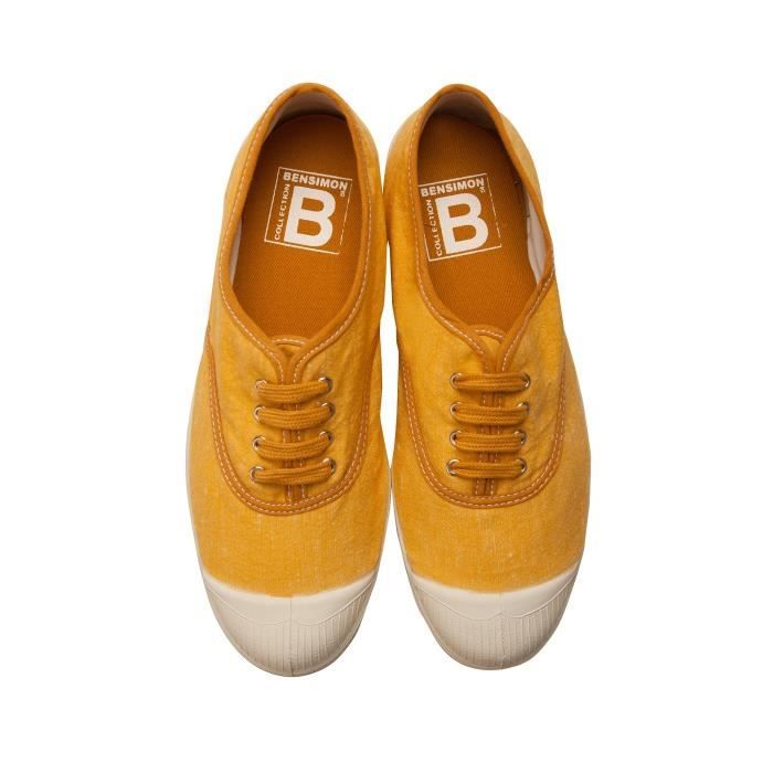 Tennis Lacet Femme Bensimon Lin Coton Soleil