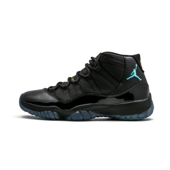 Baskets Jordan 11 Homme Chaussures Entraînement de Sport Noir Bleu