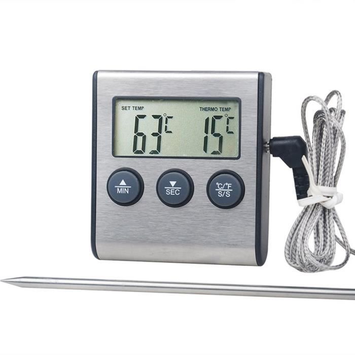 ✨✨Thermomètre De Four De Cuisine Sans Fil À Distance Numérique Pour Barbecue