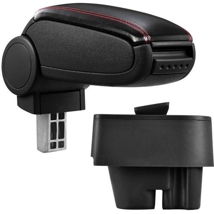 pro.tec accoudoir central spécifique pour Peugeot 207, 207 SW, 207 CC à partir de l'année modèle 2006 - accoudoir avec compartime...