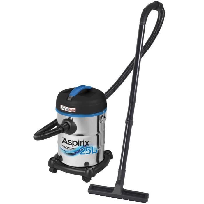 Aspirateur bidon - eau et poussières, 1200 W - inox