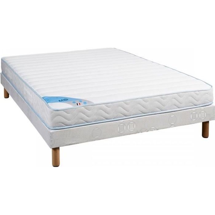 Ensemble matelas mousse Someo M10 sommier pieds 110x190