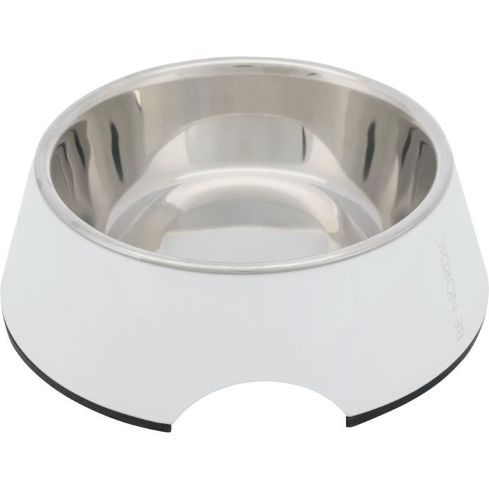 TRIXIE Gamelle Be Nordic en mélamine - 0,4 l - Ø 17 cm - Blanc - Pour chien