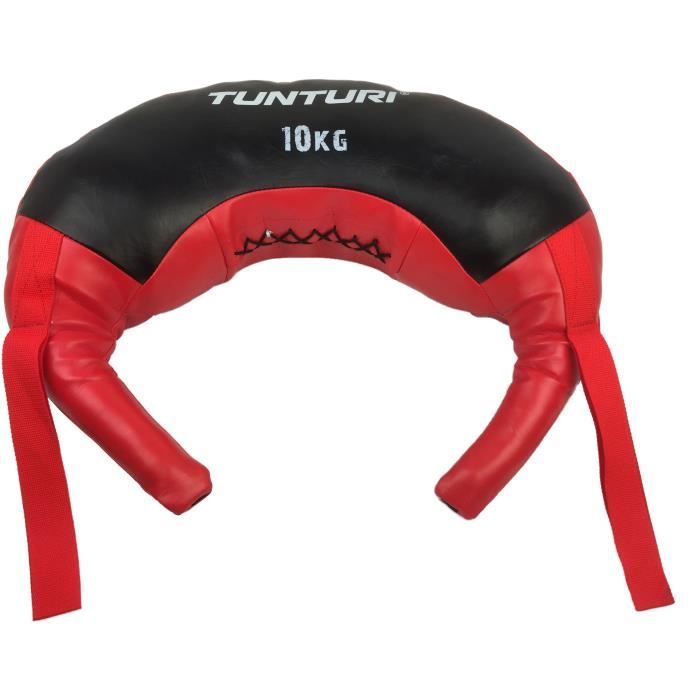 TUNTURI Sac bulgare pour entraînement musculation crossfit 10kg rouge