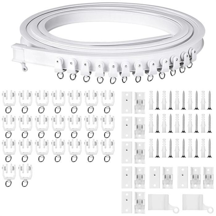 HZEPDVT Rail De Rideau De Porte Avec Roue Suspendue, Rail | FindTheDeal