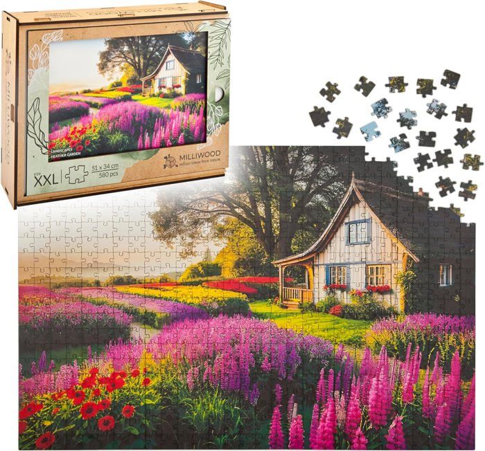 Puzzle En Bois 300 Pièces Adulte – Forme Animale Unique, Irrégulier, Avec Boîte De Rangement En Bois, Dimensions 34x33,5 Cm