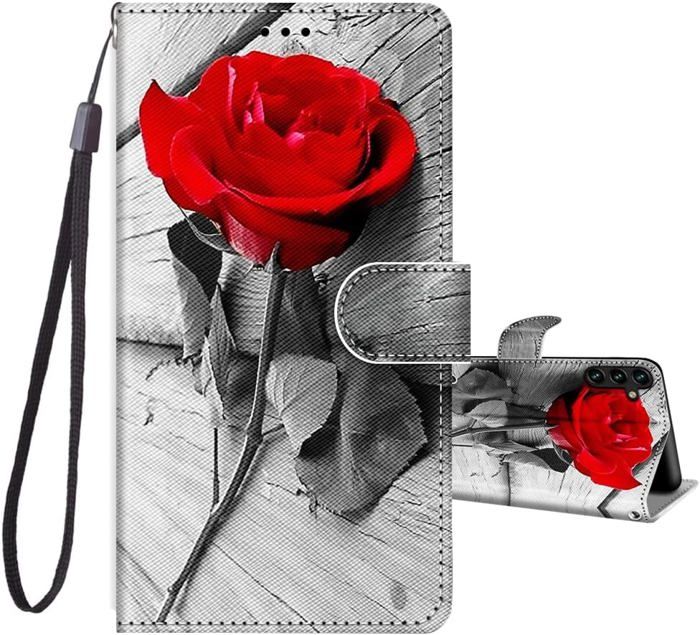 Coque Portefeuille Oukitel C59 + 2 Verres Trempés - Cuir PU à Rayures - Protection Complète élégante - 6