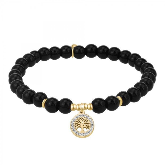 Bracelet arbre de vie par SC Bohème orné de perles noires Bracelet arbre de vie par SC Bohème orné de perles noires