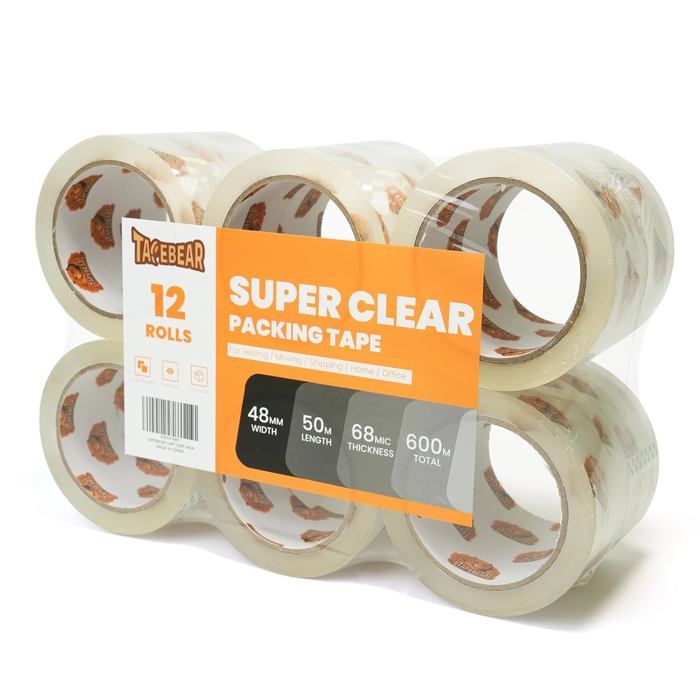 DUCK Easy Start Ruban D'Emballage Adhésif Transparent 48mm X 45m - Conditionnement Pratique Pour Cartons Lourds