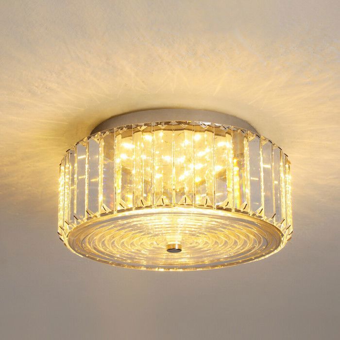 Modern Crystal Led Ceiling Lamp Chandelier Light Circle Design Home Decor Luminaire Corridor Entrance Indoor Lighting Fixture