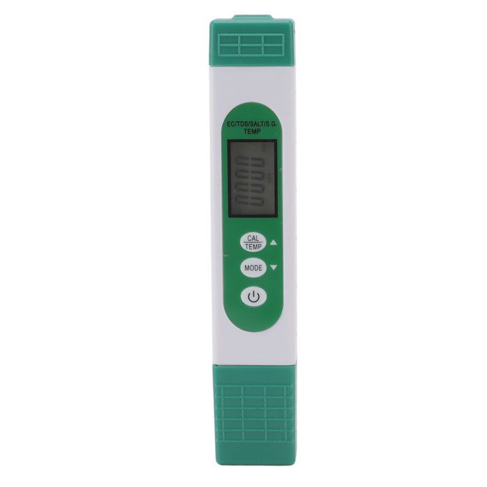 Testeur Qualité Eau 7 En 1 - PH, TDS, Température, EC, Salinité, SG, ORP | Écran LCD Rétroéclairé, Portable, Pour Aquarium, Piscine, Eau Potable