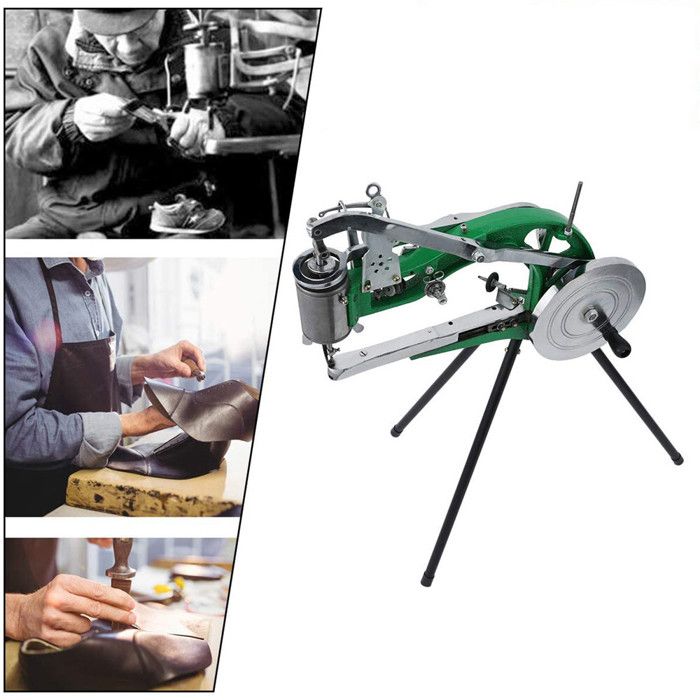 Machine à Coudre en Cuir Machines de Réparation de Chaussures Portatives en Métal Robuste pour Cordonnier Manuel Main Réparation
