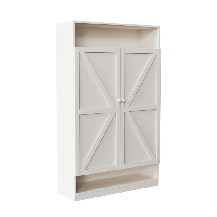 Buffet Contemporain YEHTOKHOME - 6 Tiroirs - Blanc - 120x40x77 Cm - Poignées Dorées