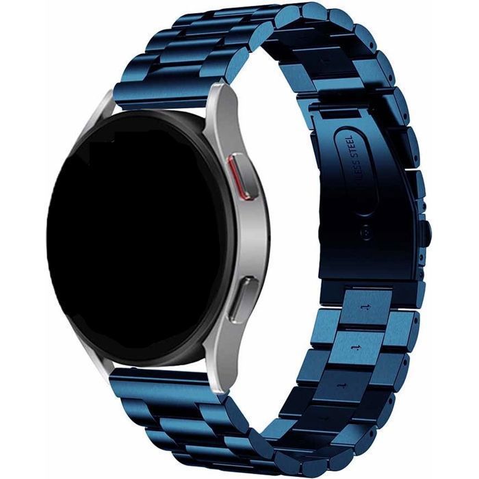 Stravo Bracelet acier 22 mm Huawei GT7/6/5/4 Garmin FR255/265/Vivoactive4/Venu3/2 Polar Vantage V3/M2/M & Watch3/GearS3 – Bleu