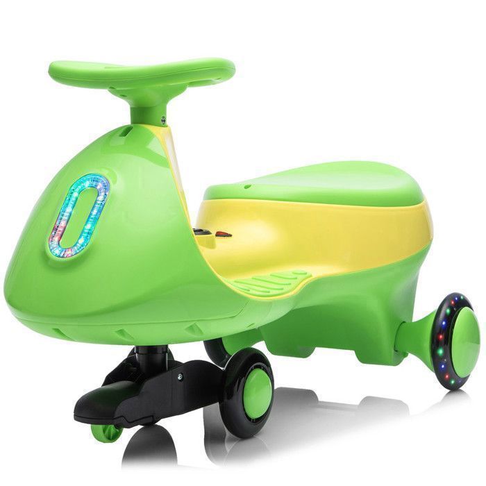 12V 4.5Ah WH602 Voiture Électrique Enfants pour Enfants - LALAHO - Bluetooth Vert et Jaune