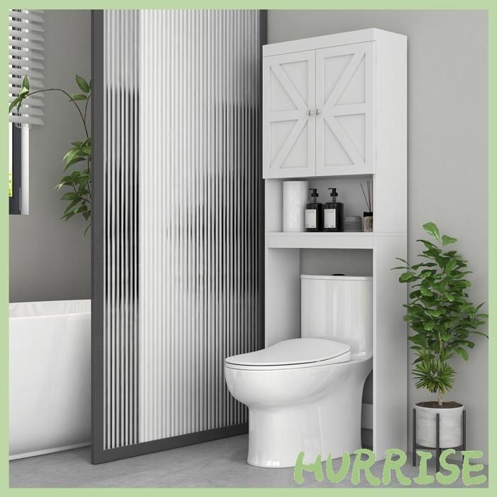 Cocosity Armoire De Rangement Dessus Des Toilettes Meuble De Salle De Bain Placard 2 Portes Étagère 58 5L X 23L X 170H Cm Blanc