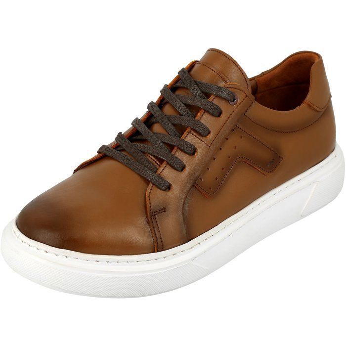 Basket homme de ville en véritable cuir cognac SC342 40 Basket homme de ville en véritable cuir cognac SC342 40