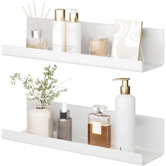 Etagere Murale sans Percage Lot de 2 Bnc Acrylique Étagère Murale pour Livres et PhotosÉtagère sans Bnc(2pc)