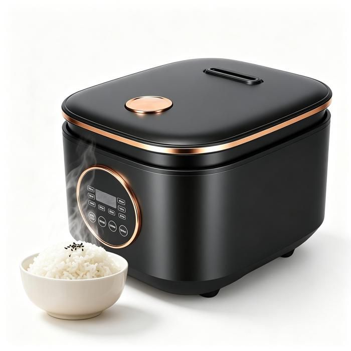 Cuiseur à riz 5L cuiseur à riz électrique 220V antiadhésif Cuiseur à riz antiadhésif commande par bouton avec 9 programmes cuisson