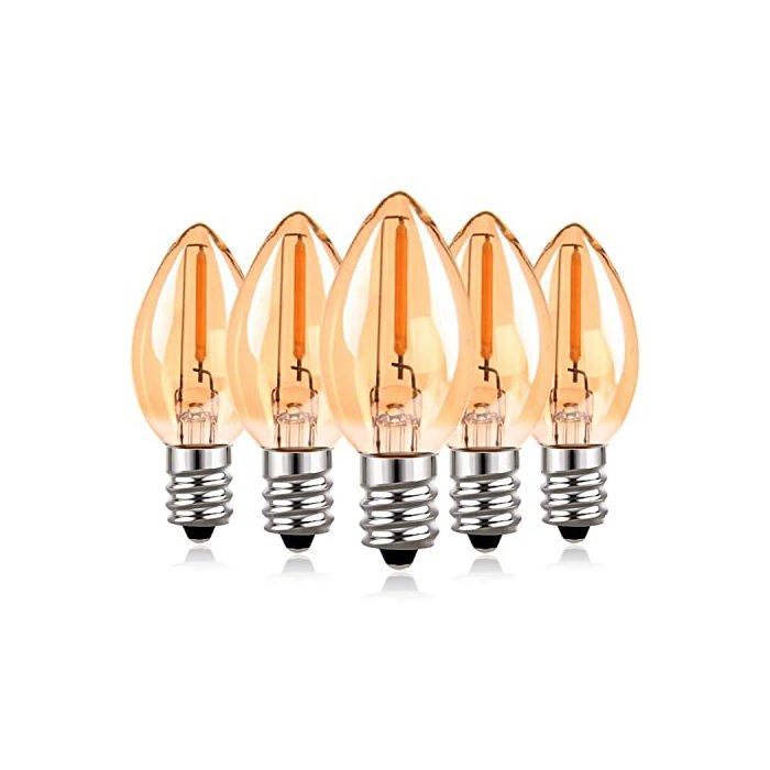 Ampoule C7 E12 220V LED 0.5W Petite ampoule de rechange vintage Edison pour veilleuse/guirlande lumineuse à la noix de coco 2200