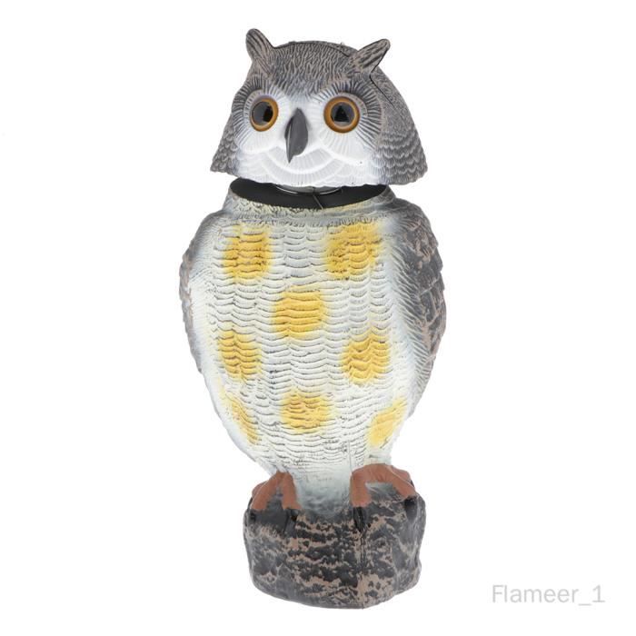 Vivid Owl Decoy Animal Statue Pigeon Scarer Garden Pelouse Ornement C
