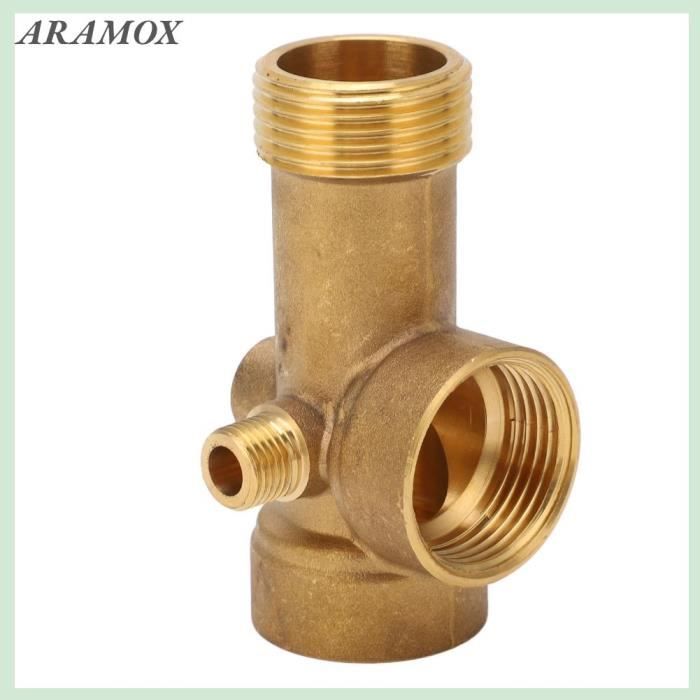 Raccord En Laiton En Forme De Té - 4 Mm - Pour Eau, Gaz, Huile - Pression Max 8 Bars, Température Max 90°C - Connexion Hexagonale