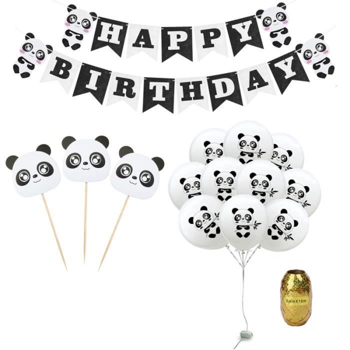 18pcs Latex Balloons Party Supplies Cute Panda Theme Joyeux Anniversaire Banniere Accessoires Photo Decoration Lam Achat Vente Balle Boule Ballon Cdiscount