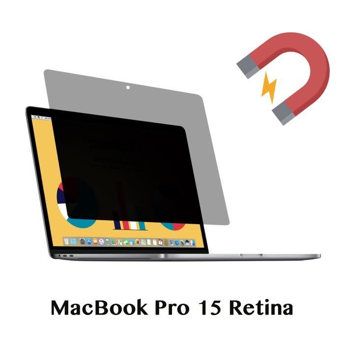 Vistaprotect Filtre De Confidentialité Premium Magnétique Film Anti Regard Pour Apple Macbook Pro 15 Inches Retina