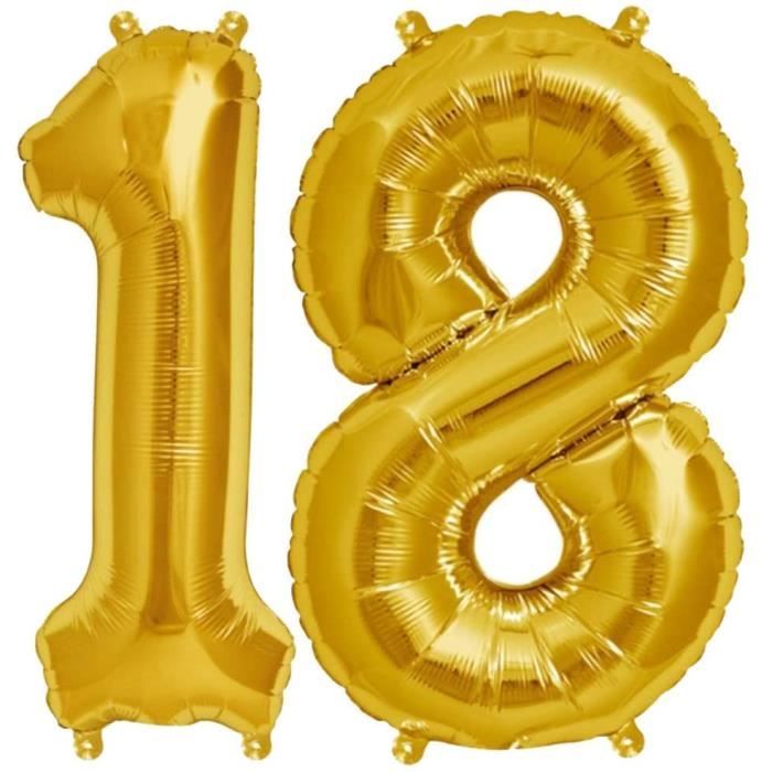 Ballon 18 Or Gros Ballon Ballon Anniversaire 18 Ans Or Ballon Chiffre 18 Numero 18 Happy Birthday Decoration Ballons 1 Cdiscount Maison