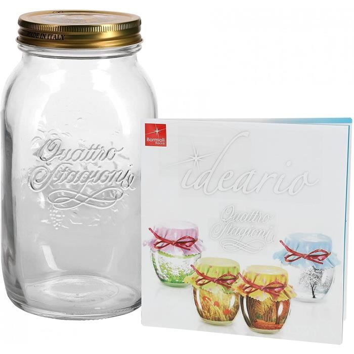 Bormioli quattro stagioni bocal avec livret de recettes bormioli 1,5 l[1383] - Cdiscount Maison