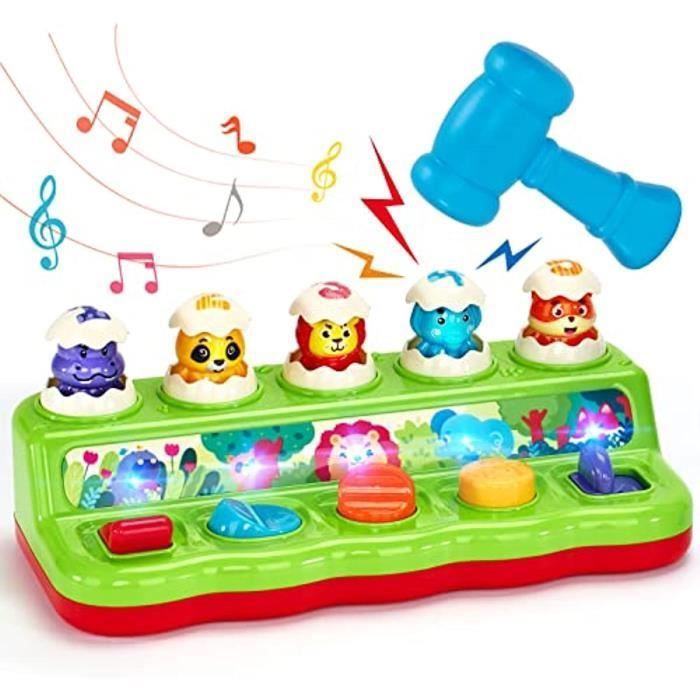 Piano Bébé HOTUT Portable - Lumières Et Sons éducatifs - 3 Instruments Musique - Cadeau Enfant 1 An Et Plus