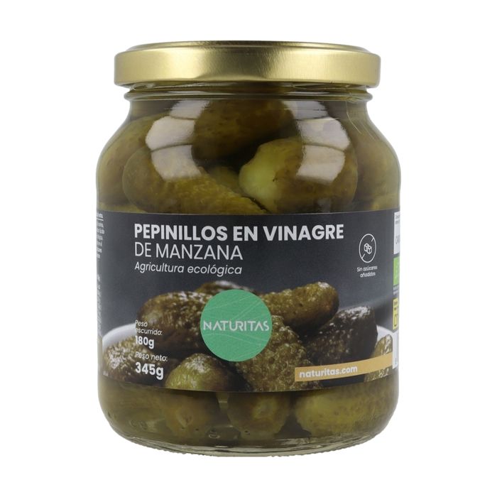 NATURITAS ESSENTIALS Cornichons au vinaigre de cidre de pomme 180 g
