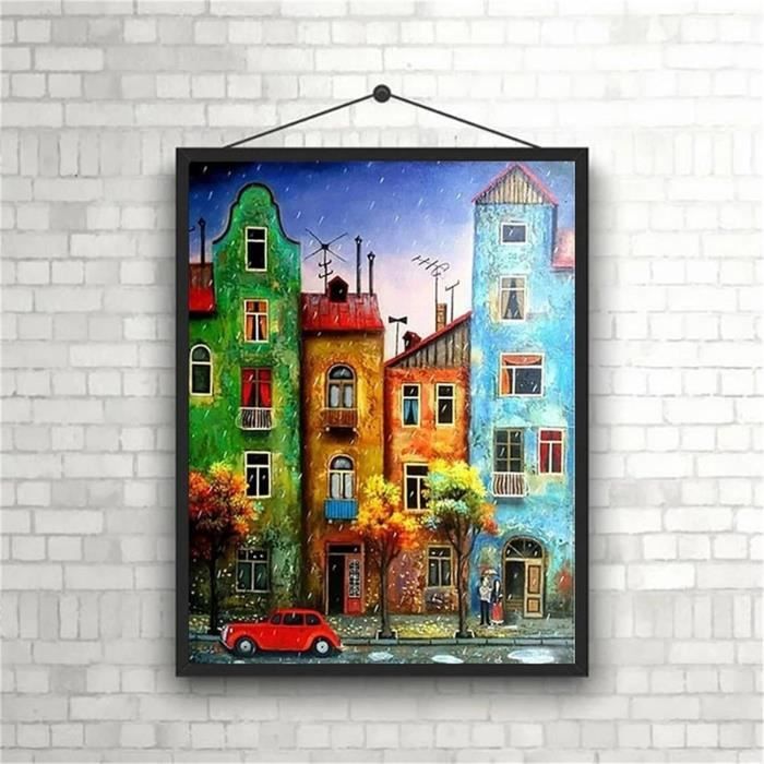 Kit Diamond Painting Demon Slayer - 30x40 Cm - Strass Ronds, Toile HD - Loisir Créatif, Décoration Murale