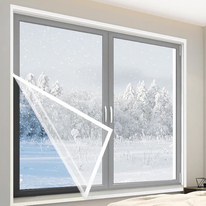 Kit Isolation Fenêtre Duck – Film Transparent 84 X 120 Pouces, Pour Porte Patio/XL