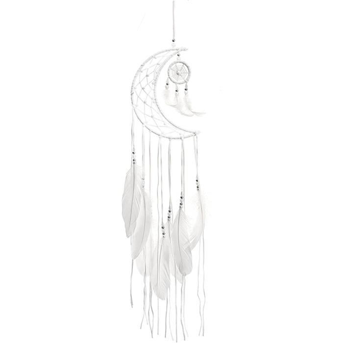 Lot De 5 Attrape-rêves Lune étoile - Décoration Murale Bohème Avec Plumes, Idéal Chambre, Cadeau Pour Femme, Fille