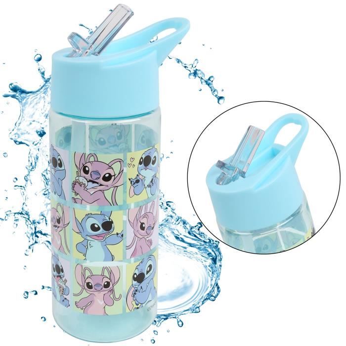 Gourde Lilo & Stitch 20 Oz - Bouteille Enfant ZAK - Bleue Sans BPA - "This Is My Happy Place"