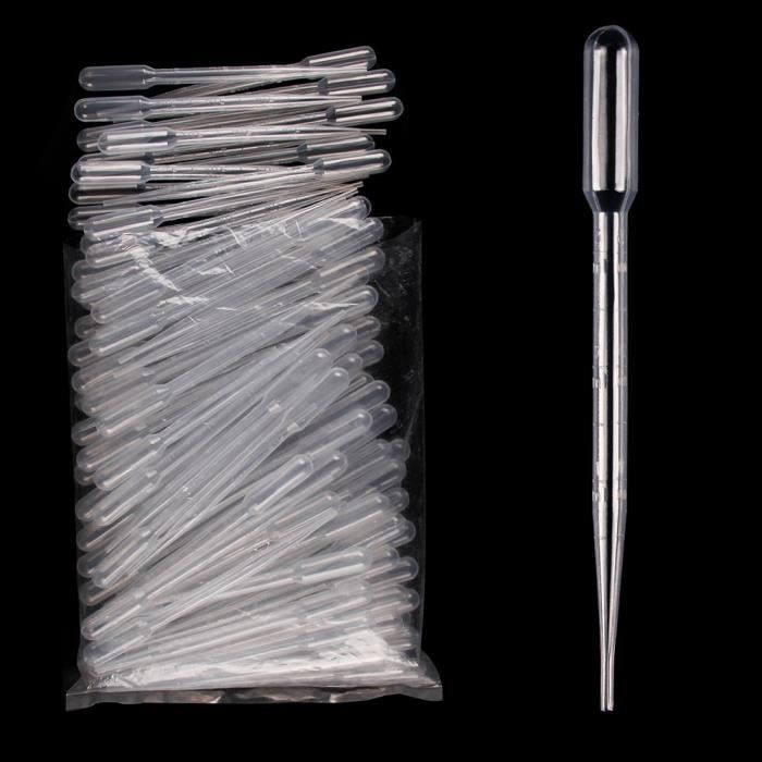 10 Pipettes Jetables Graduées 3 Ml En Polyéthylène - Transfert Huiles Essentielles, E-liquides, Parfums - Usage Labo, Maison