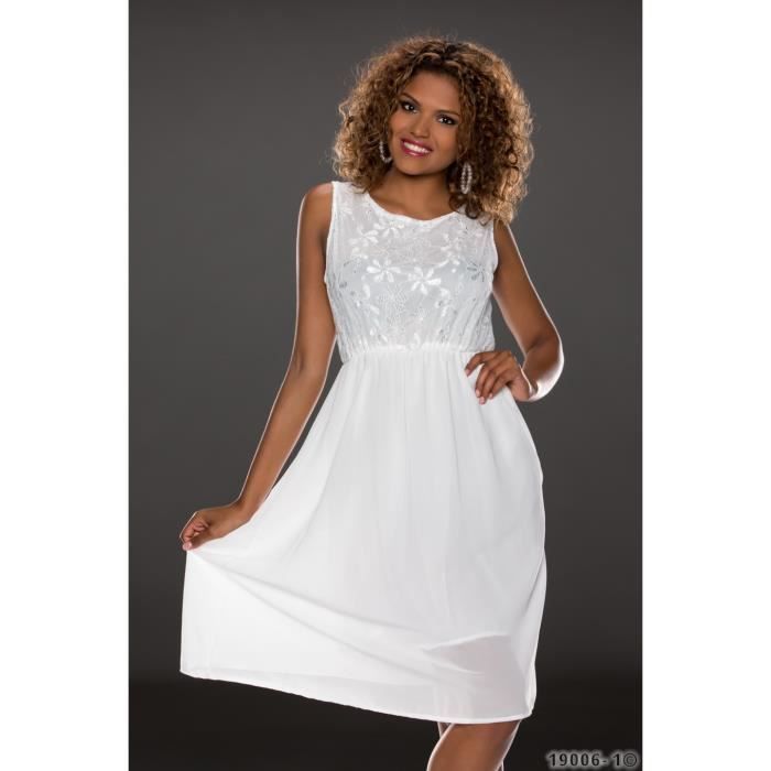 robe blanche mi longue
