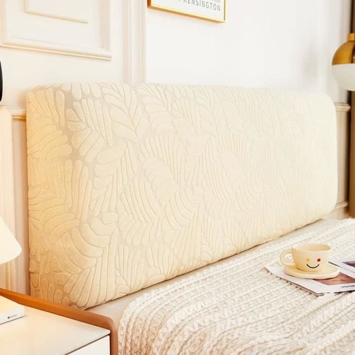 Housse De Tête De Lit Extensible – Velours Matelassé, S'adapte De 120 à 200 Cm, Poche Latérale